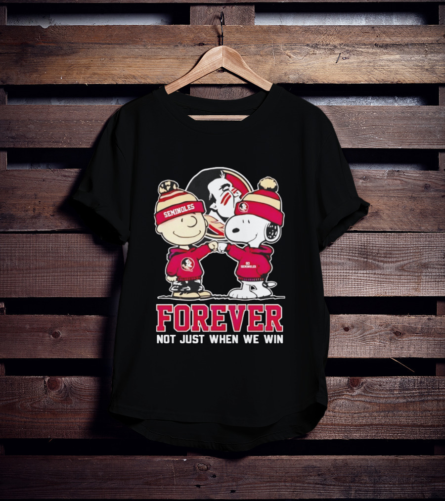 Charlie Brown Snoopy Seminoles Forever Not Just When We Win T-Shirt