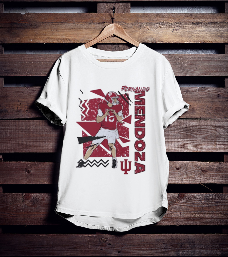Indiana Football Fernando Mendoza Quarterback IU Sports Fan Gear T-Shirt