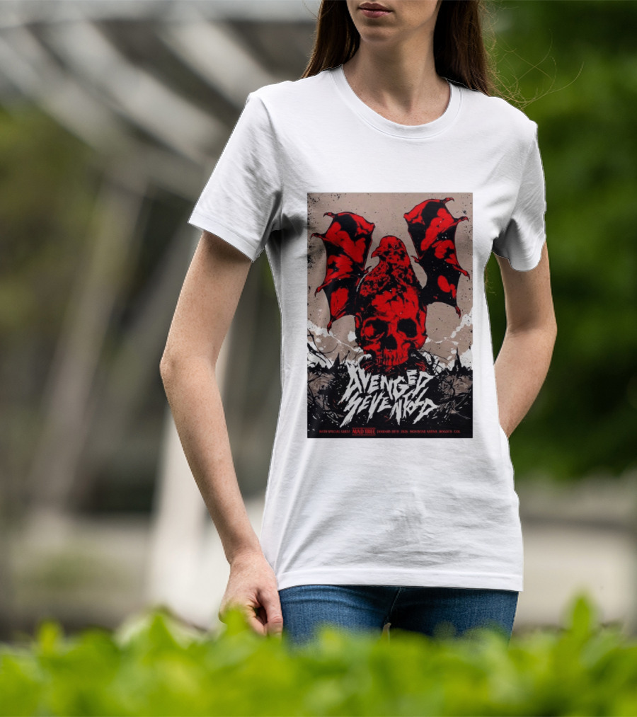Avenged Sevenfold January 20 2026 Bogota Movistar Arena Mad Tree Special Guest T-Shirt