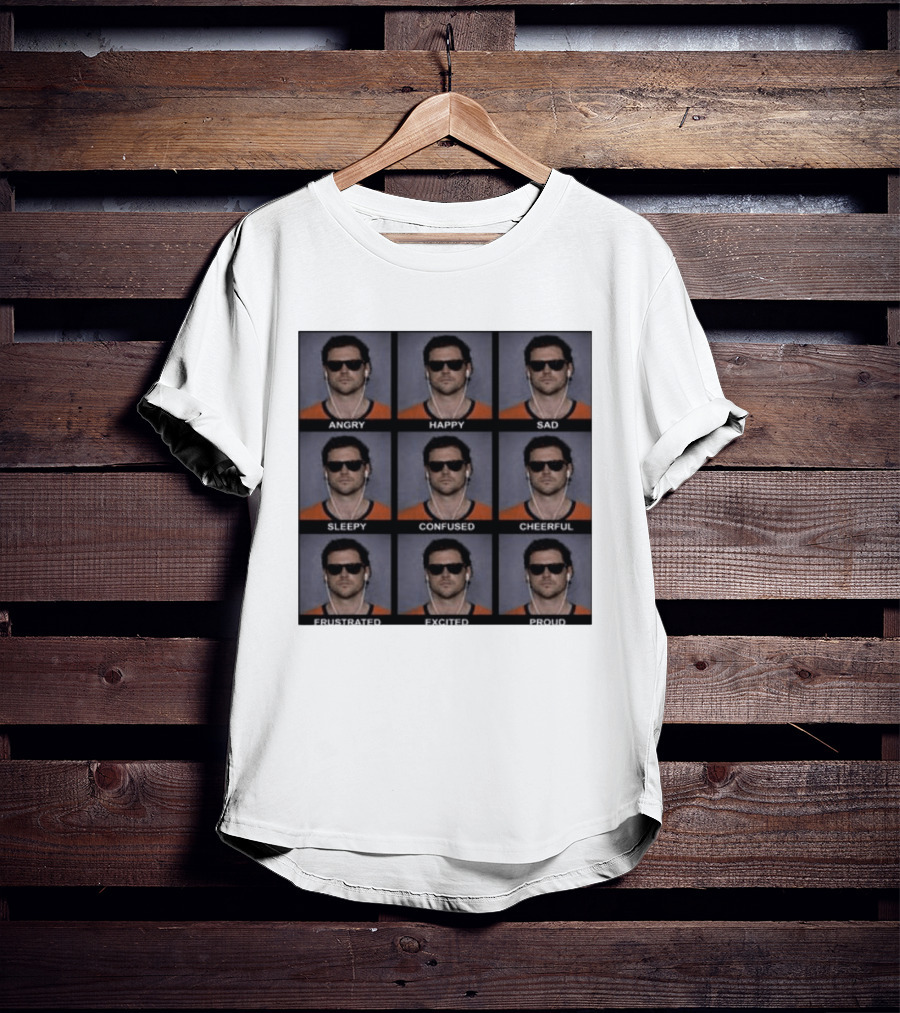 Jarrett Stidham Angry Happy Sad Sleepy Confused Cheerful Frustrated Excited Proud Emojis T-Shirt
