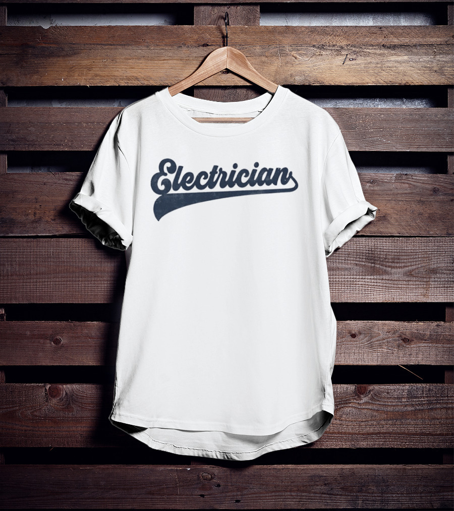 Electrician Script Font T-Shirt