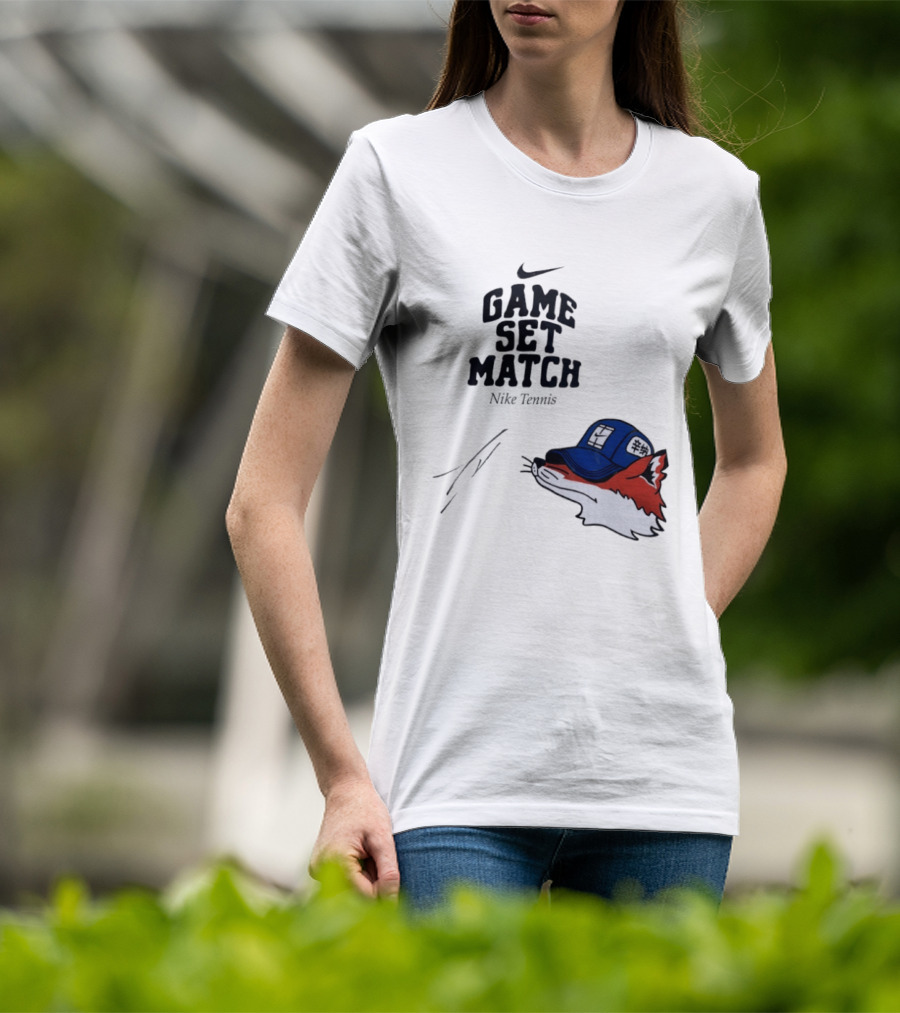 Nike Tennis Game Set Match Fox T-Shirt