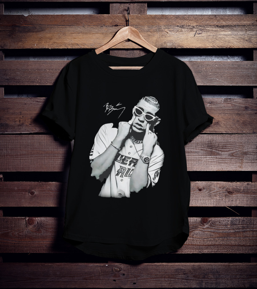 Benito Antonio Martinez Ocasio Bad Bunny Signature Puerto Rico Baseball Jersey Look T-Shirt