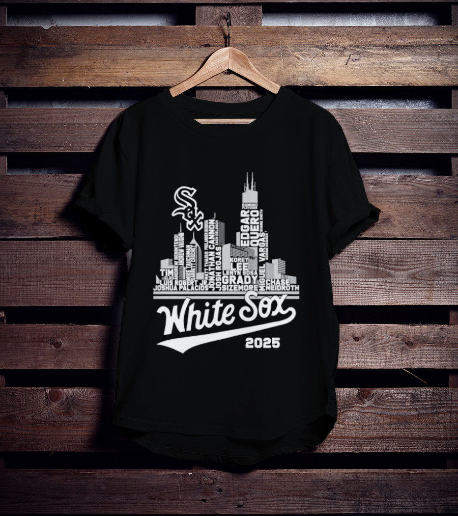 Chicago White Sox 2025 Skyline Players Names T-Shirt