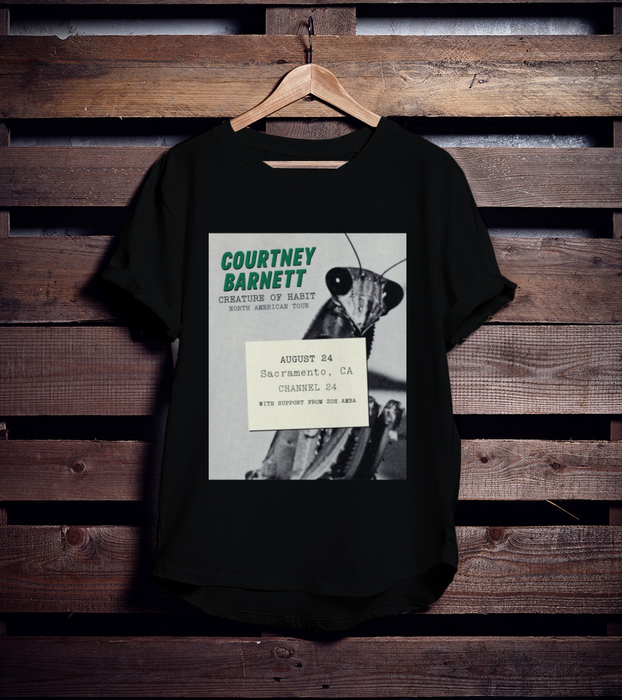 Courtney Barnett Creature Of Habit North American Tour August 24 Sacramento CA Channel 24 Zoh Amba T-Shirt