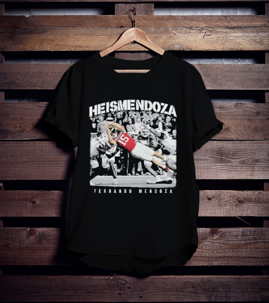 Heisman Mendoza Fernando Mendoza Indiana Hoosiers Fourth Down Run T-Shirt