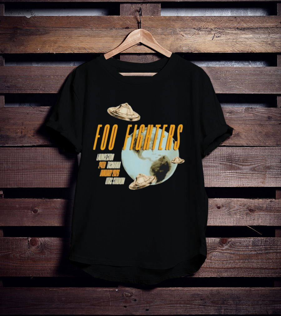 Foo Fighters Launceston UFO Tasmania January 2026 UTAS Stadium T-Shirt