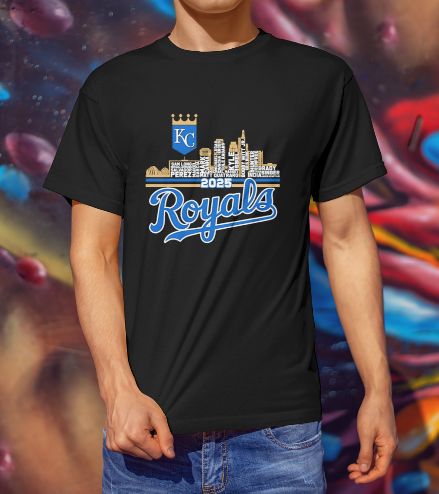 Kansas City Royals 2025 KC Skyline Royals T-Shirt