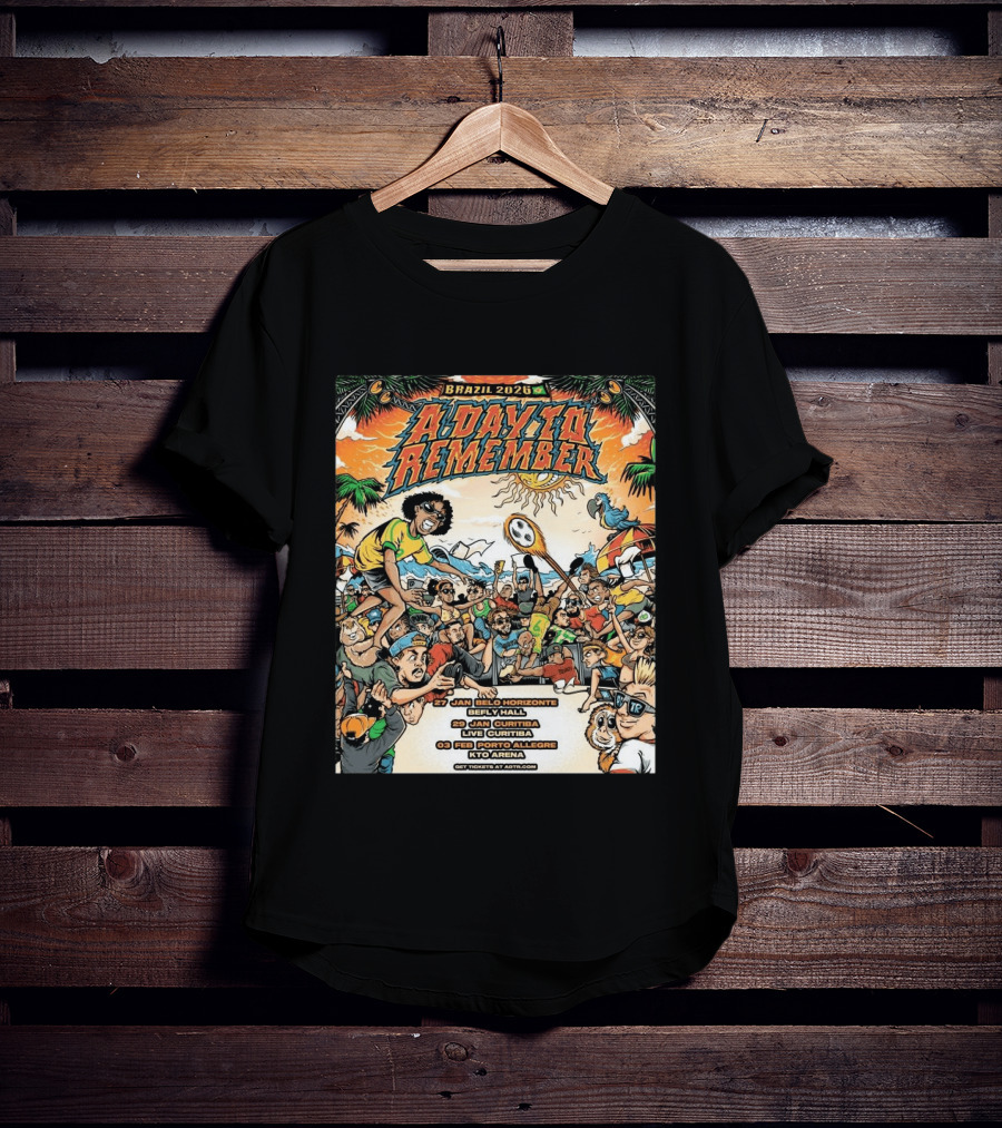 Brazil 2026 A Day To Remember Tour January February Belo Horizonte Curitiba Porto Alegre T-Shirt