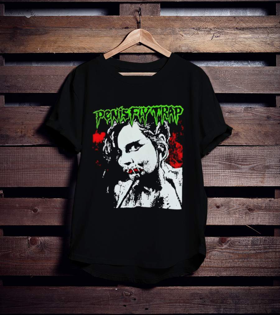 Penis Flytrap Horror Aesthetic Red Green T-Shirt