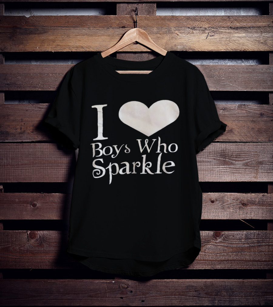 I Love Boys Who Sparkle Twilight Inspired Phrase T-Shirt