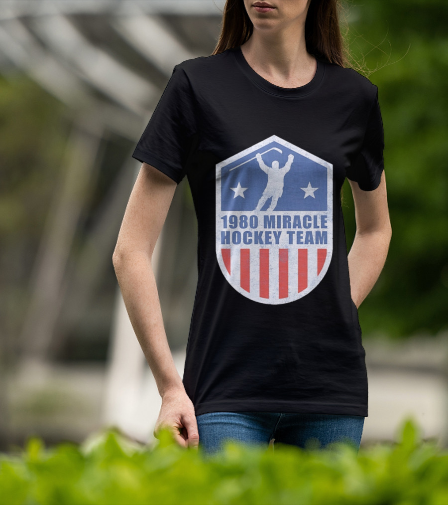 1980 Miracle Hockey Team USA Victory Stars And Stripes T-Shirt