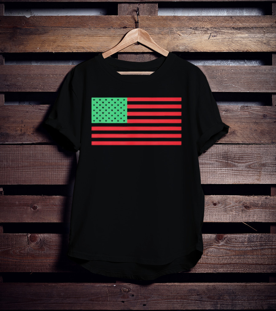 African American Red Green Black Flag T-Shirt