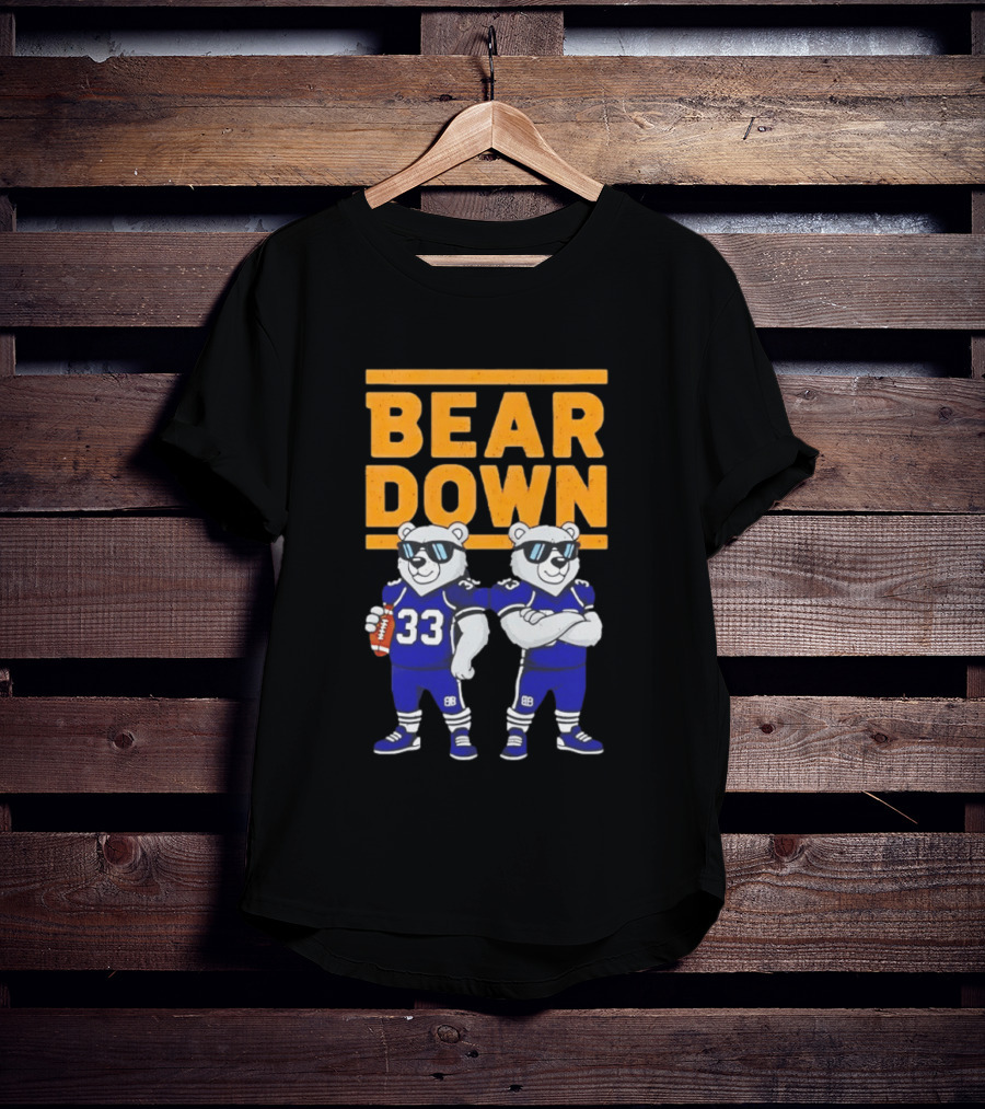Bear Down Chicago Bears Football Cool Polar Bears Wearing Sunglasses T-Shirt