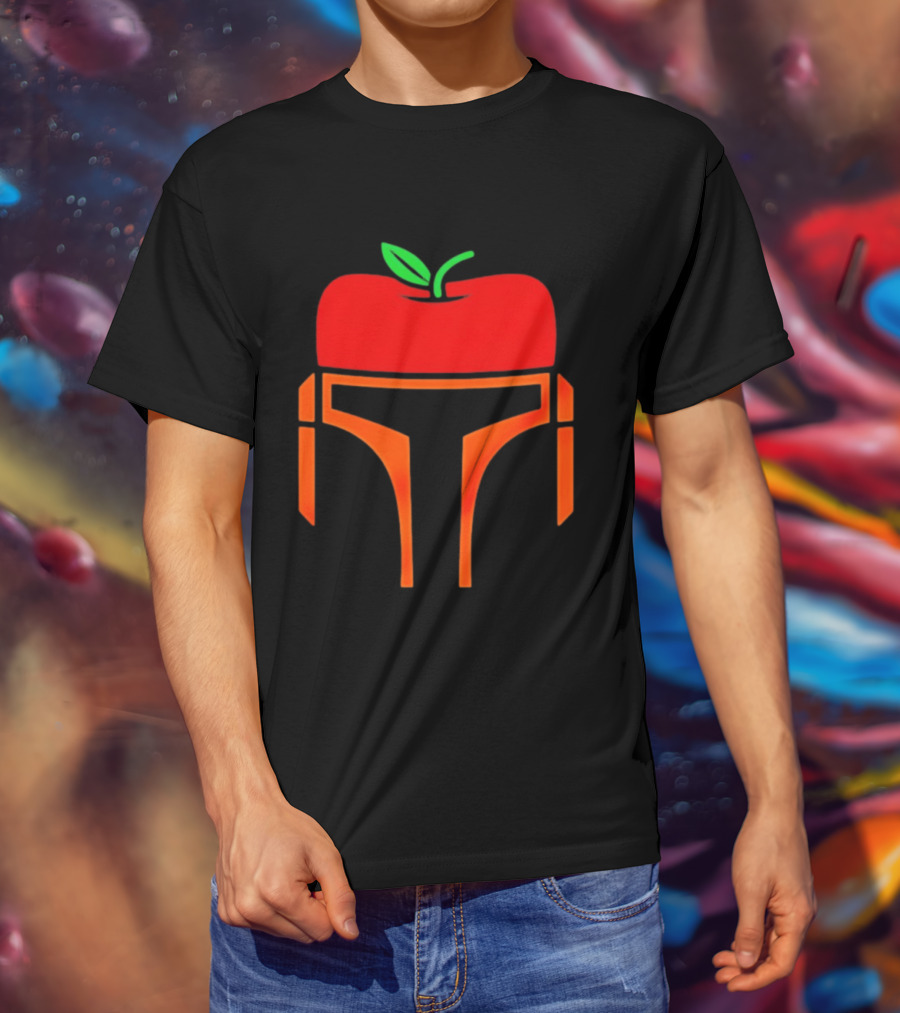 Bounty Hunter Helmet Apple Fusion T-Shirt