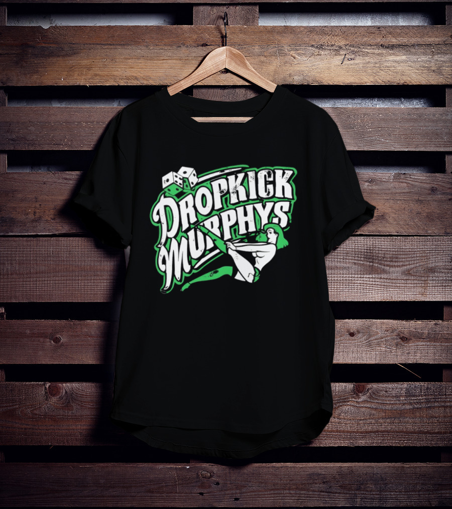 Dropkick Murphys Band Pin Up Girl With Dice T-Shirt
