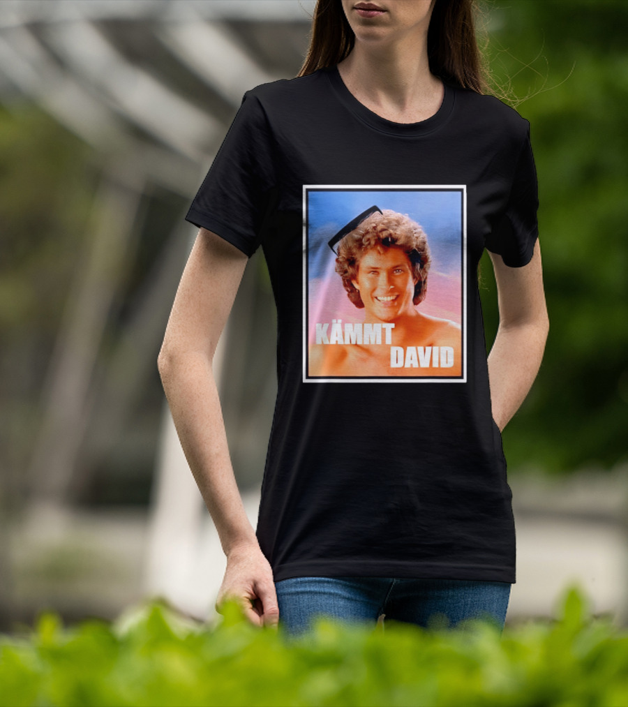 Kämmt David Lustiger Satire Spruch Retro Filmstar Kamm T-Shirt