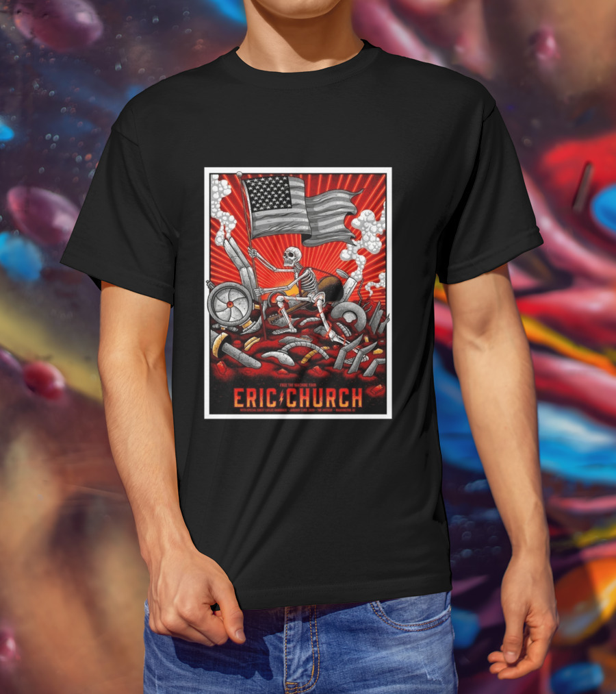 Eric Church Free The Machine Tour Washington DC The Anthem January 23 2026 T-Shirt