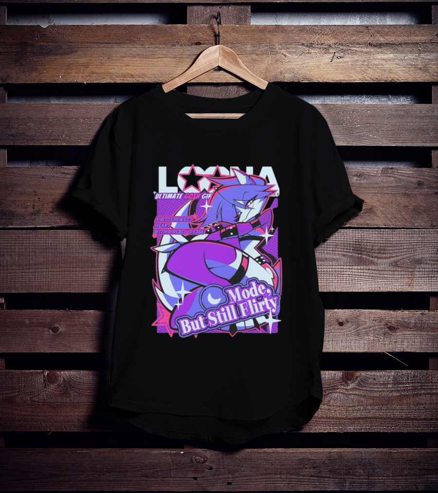 Loona Ultimate Goth Girl Mode But Still Flirty Helluva Boss A Bittersweet Heart With Rebel Edge T-Shirt