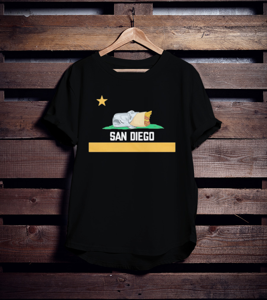 San Diego Padres Burrito Star California Baseball Team Fan T-Shirt