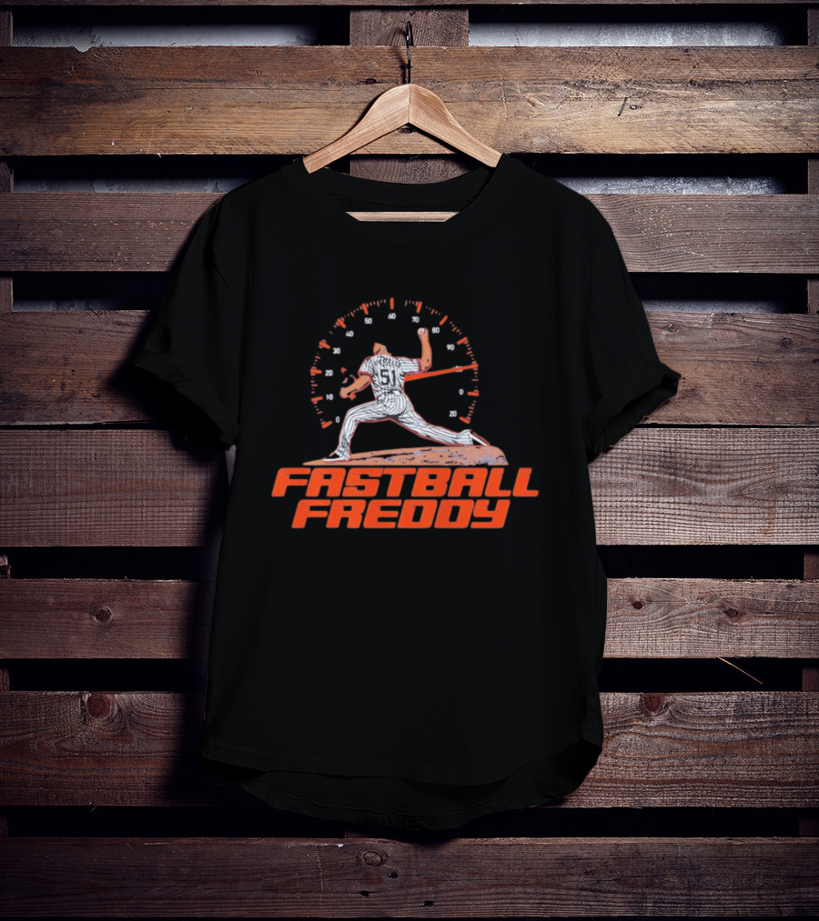 Fastball Freddy Peralta Number 51 Pitching Speedometer T-Shirt