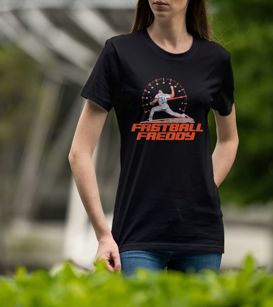 Fastball Freddy Peralta Number 51 Pitching Speedometer T-Shirt