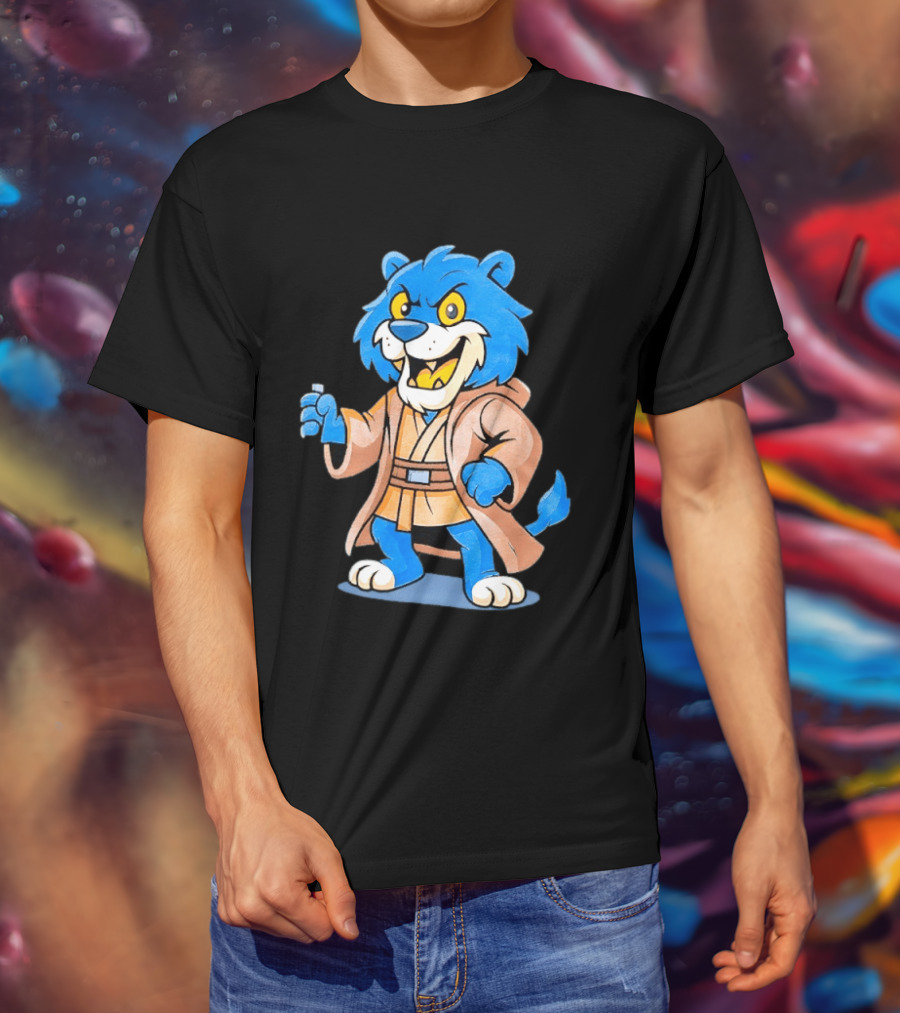 Star Wars Jedi Lion Wearing Robe New York Islanders Hockey T-Shirt