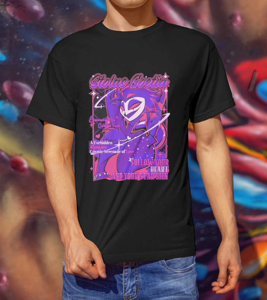 Stolas Goetia Cosmic Serenade A Forbidden Romance Follow Your Heart Star Sign T-Shirt