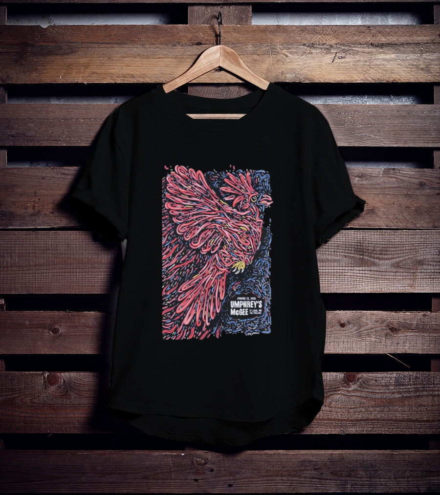 Umphrey's McGee January 22 2026 St. Louis The Pageant Psychedelic Bird T-Shirt