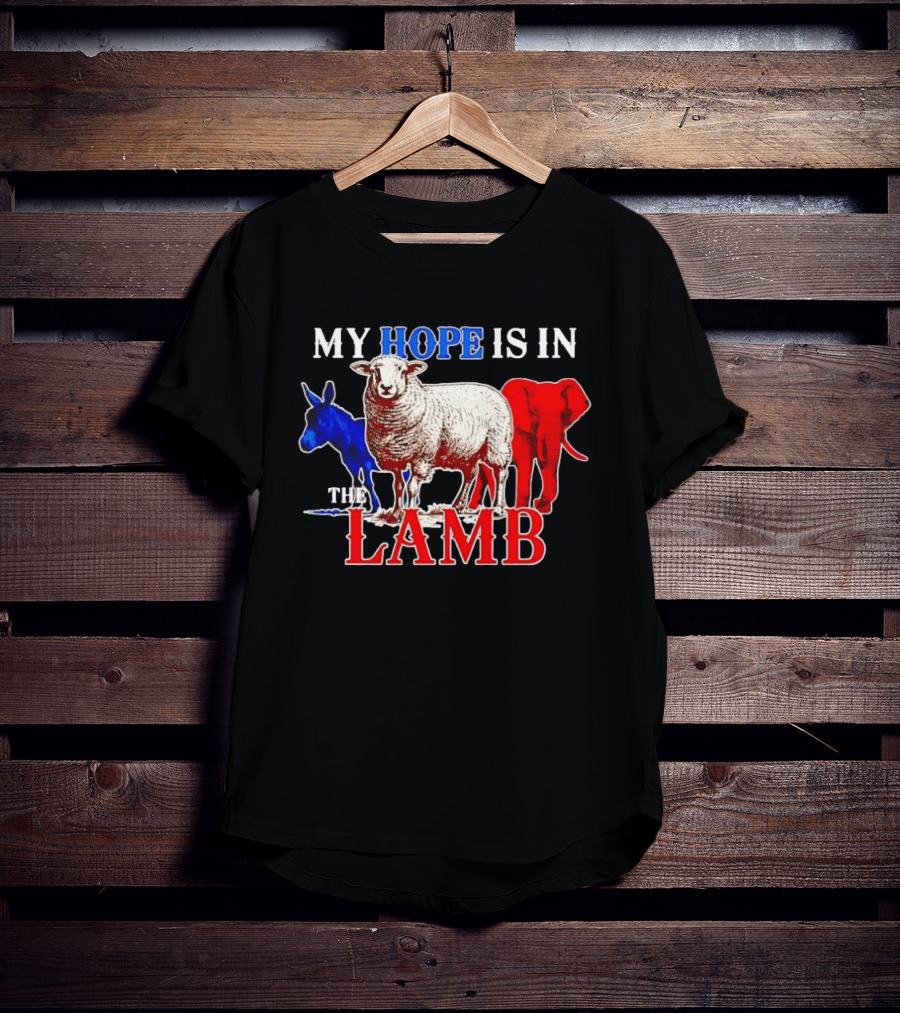 My Hope Is In The Lamb Red White Blue Animal T-Shirt