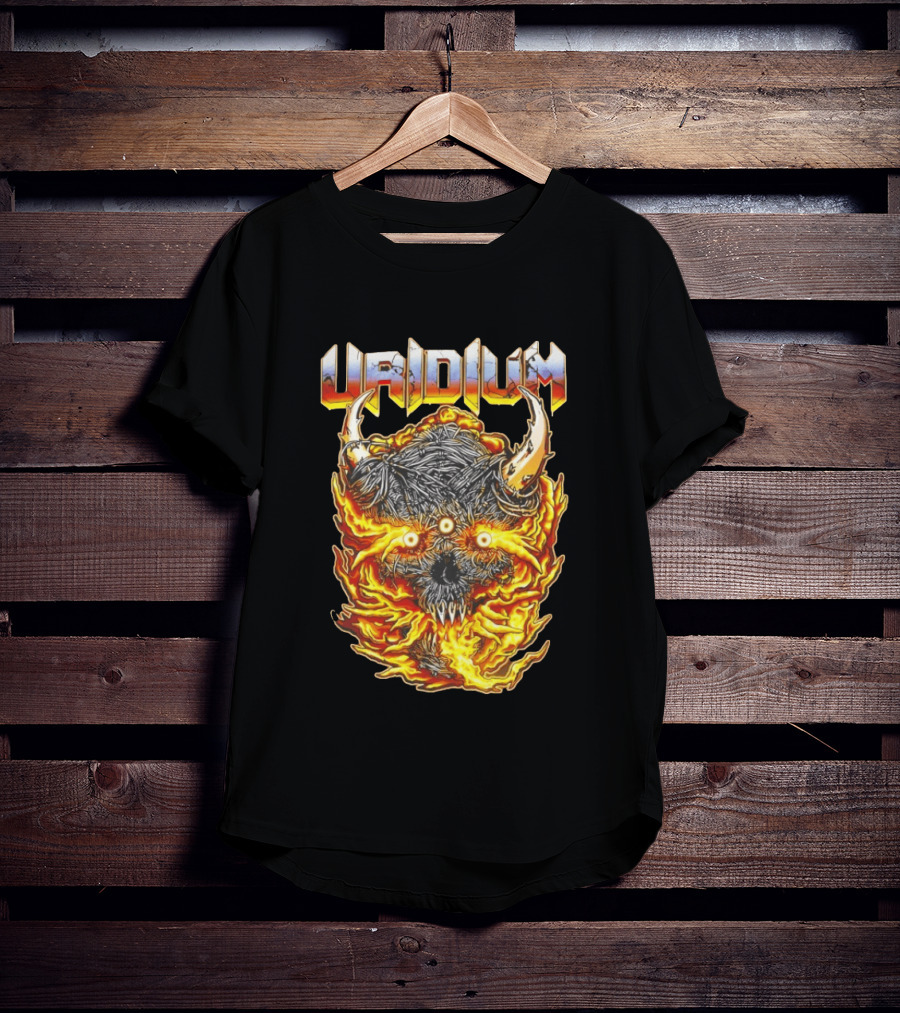 Uridium Heavy Metal Fiery Demon T-Shirt