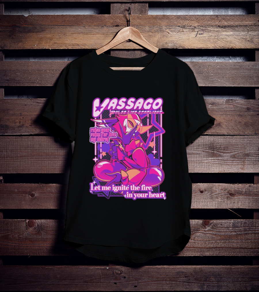 Vassago Pulse Like Starlight Raise Your Voice For Love My Dear Let Me Ignite The Fire In Your Heart T-Shirt