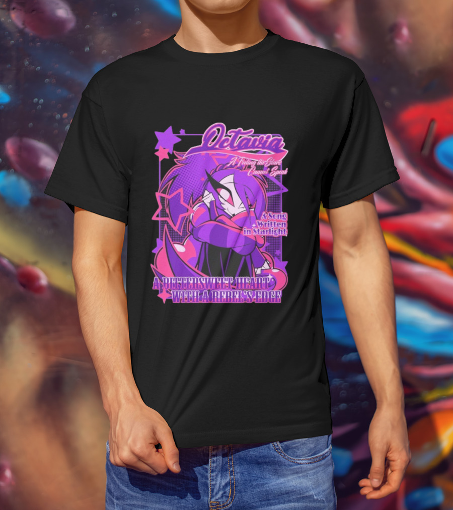 Octavia A Feeling The Stars Cannot Speak A Song Written In Starlight A Bittersweet Heart With A Rebel's Edge T-Shirt