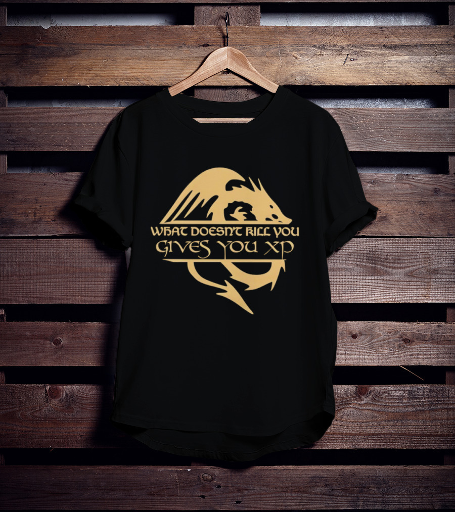 What Doesn't Kill You Gives You XP Dragon Adventure T-Shirt