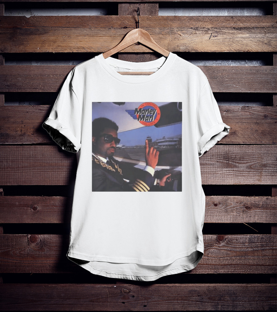 Marley Marl In Control Volume 1 Iconic Hip Hop DJ In Pilot Uniform T-Shirt