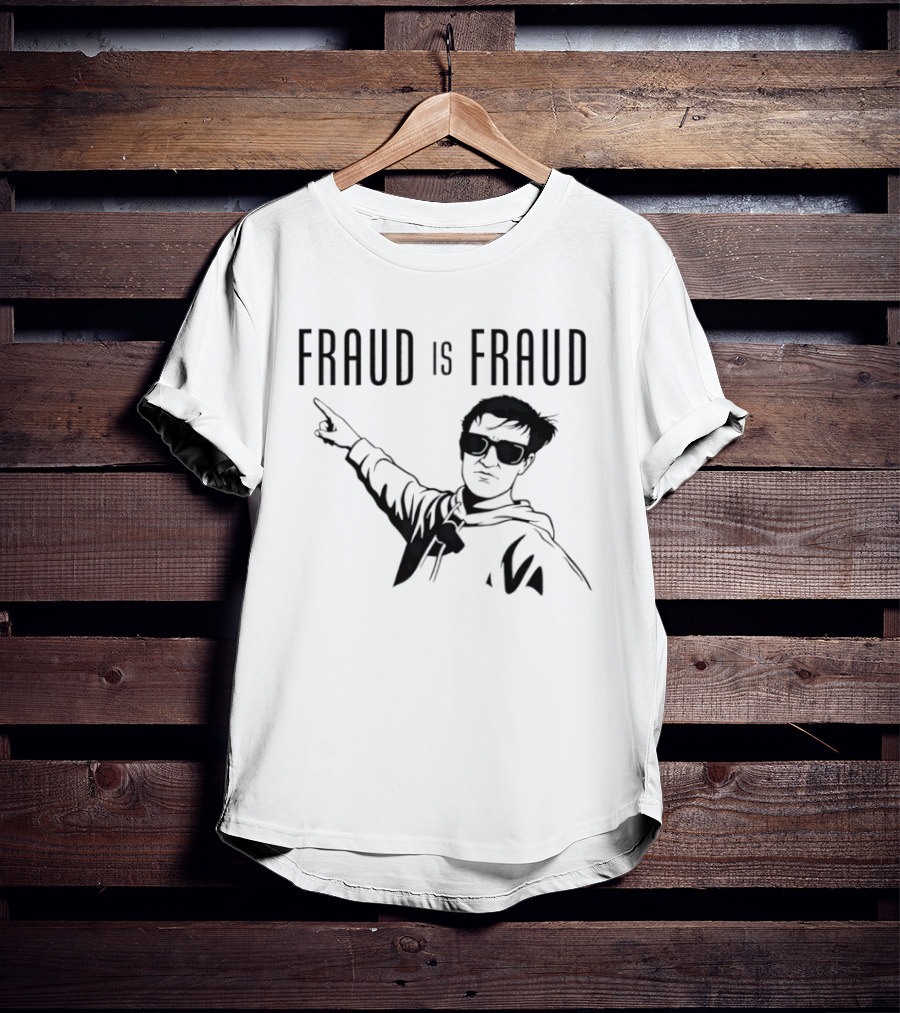 Fraud Is Fraud Meme Sunglasses Pointing T-Shirt