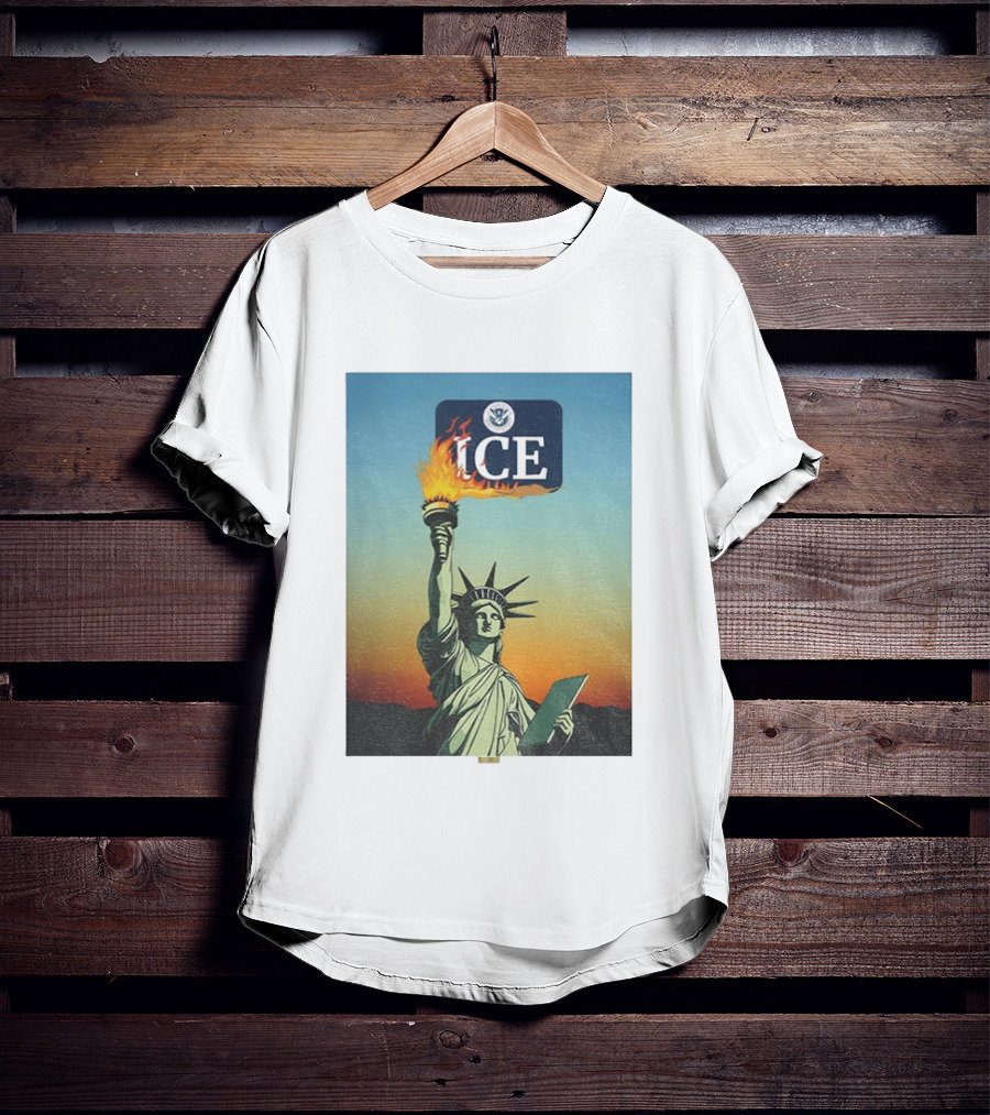 Statue Of Liberty Abolish ICE Protest Lady Liberty Anti Fascist Rally T-Shirt