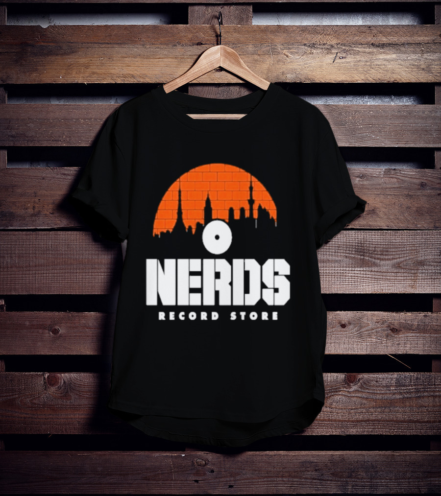 Nerds Record Store Brick Vinyl Drip T-Shirt