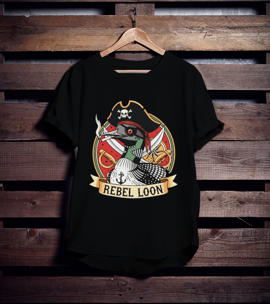 Rebel Loon Pirate Minnesota Anti ICE Swords And Compass T-Shirt
