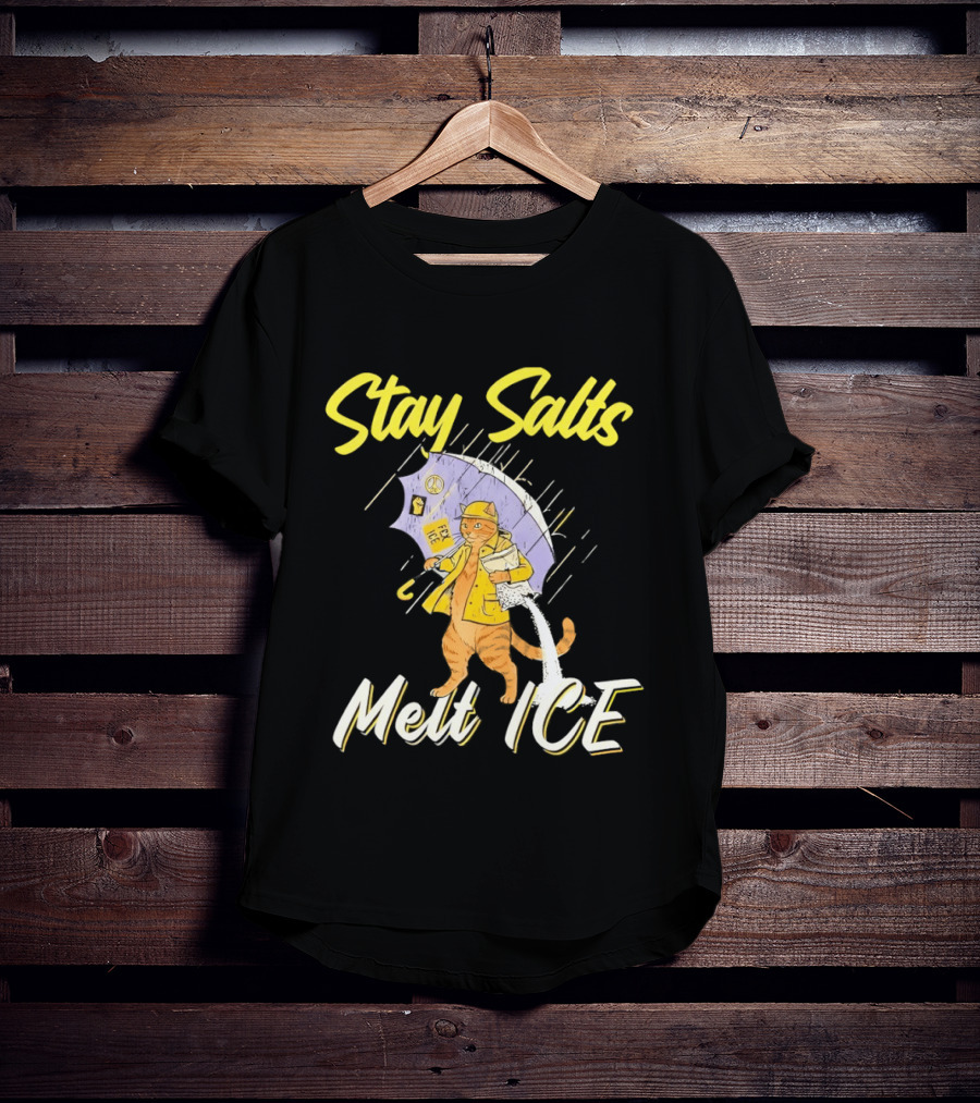 Stay Salty Cat Peace Anti ICE Movement T-Shirt