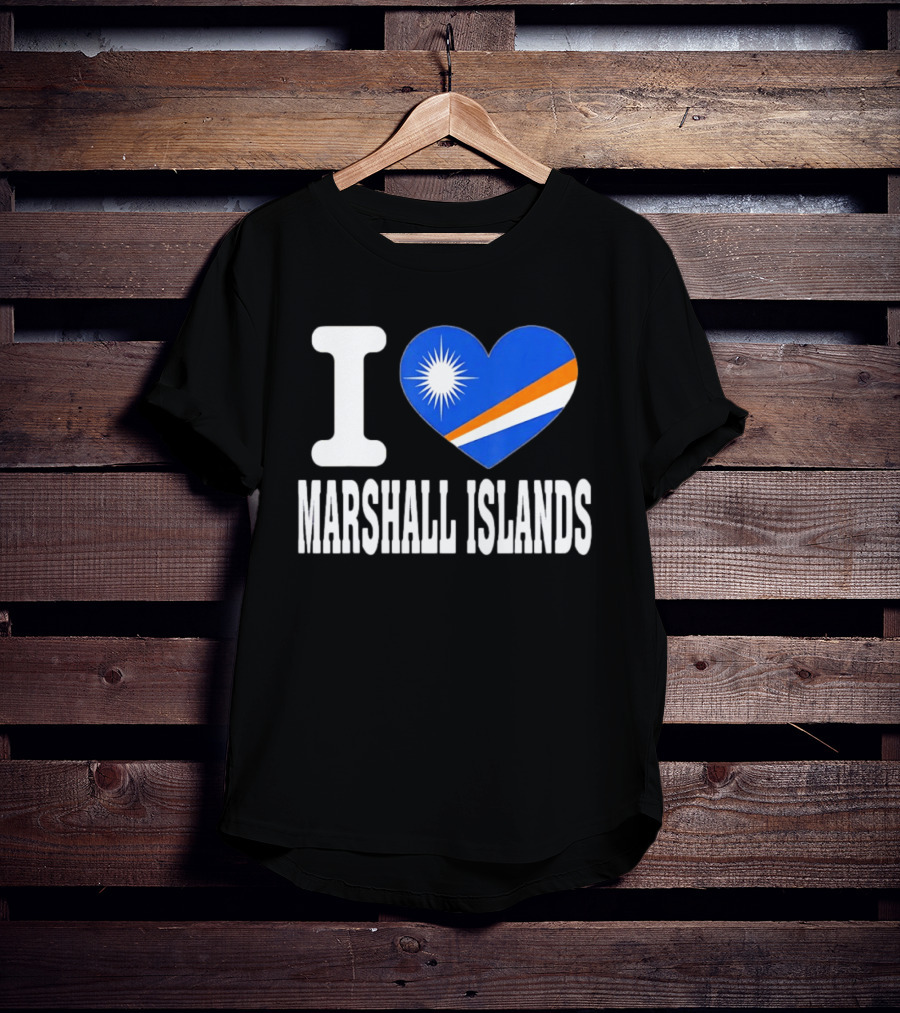 I Love Marshall Islands Heart Flag Souvenir T-Shirt