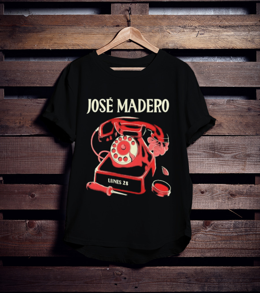 José Madero Lunes 28 Retro Red Telephone T-Shirt