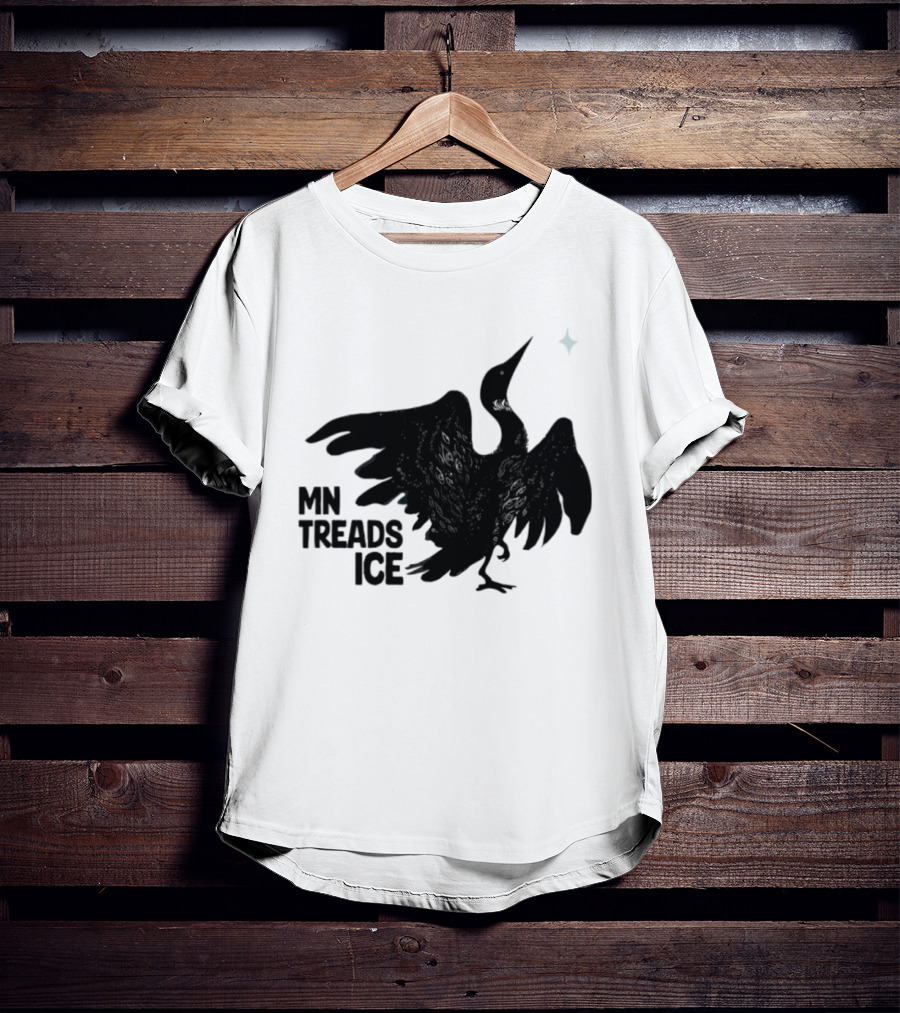 MN Treads Ice Rebel Loon Black Bird T-Shirt