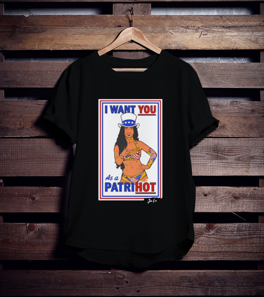 Chelsea Green Seattle Seahawks I Want You As A Patrihot Star Spangled Bikini T-Shirt