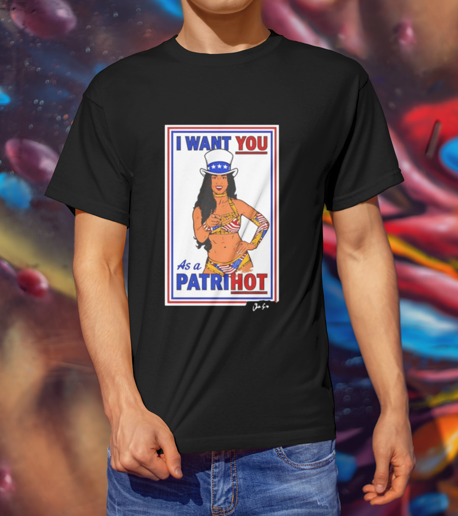 Chelsea Green Seattle Seahawks I Want You As A Patrihot Star Spangled Bikini T-Shirt