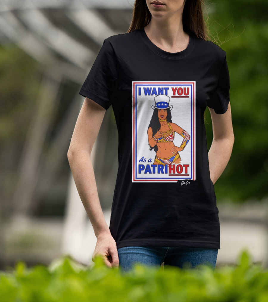 Chelsea Green Seattle Seahawks I Want You As A Patrihot Star Spangled Bikini T-Shirt