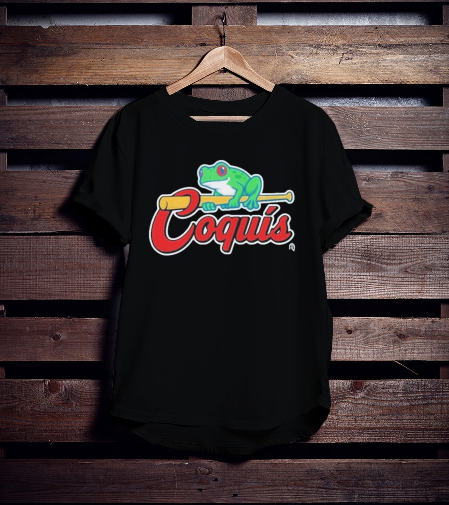 Coquís Green Tree Frog Baseball Bat T-Shirt