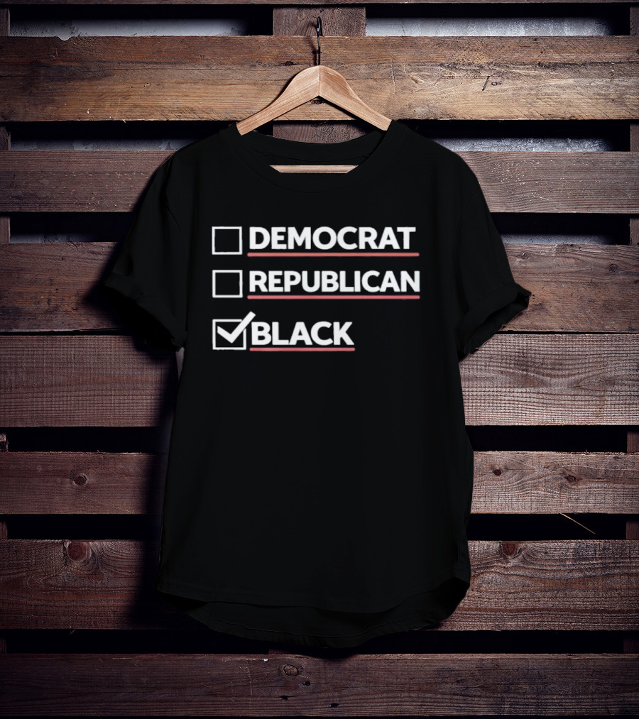 Dr Boyce Watkins Democrat Republican Black Checkmark Bold Political T T-Shirt