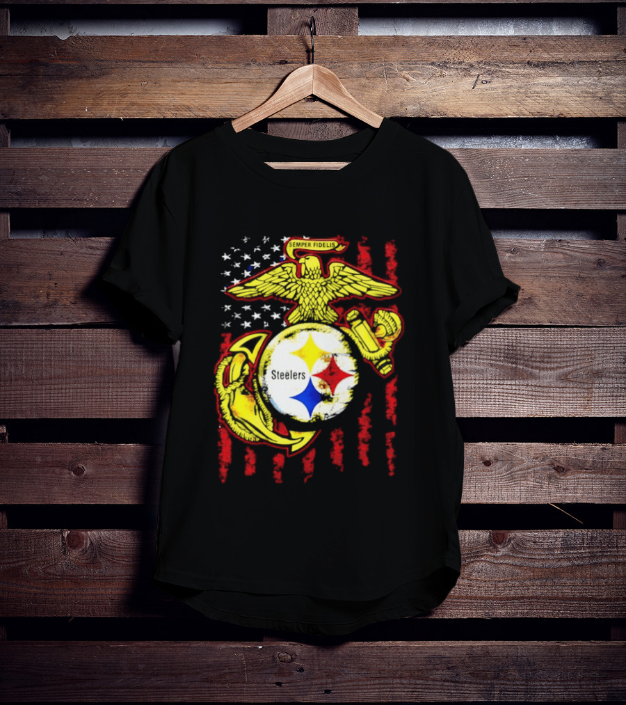 Pittsburgh Steelers United States Marine Corps Symbolic T-Shirt