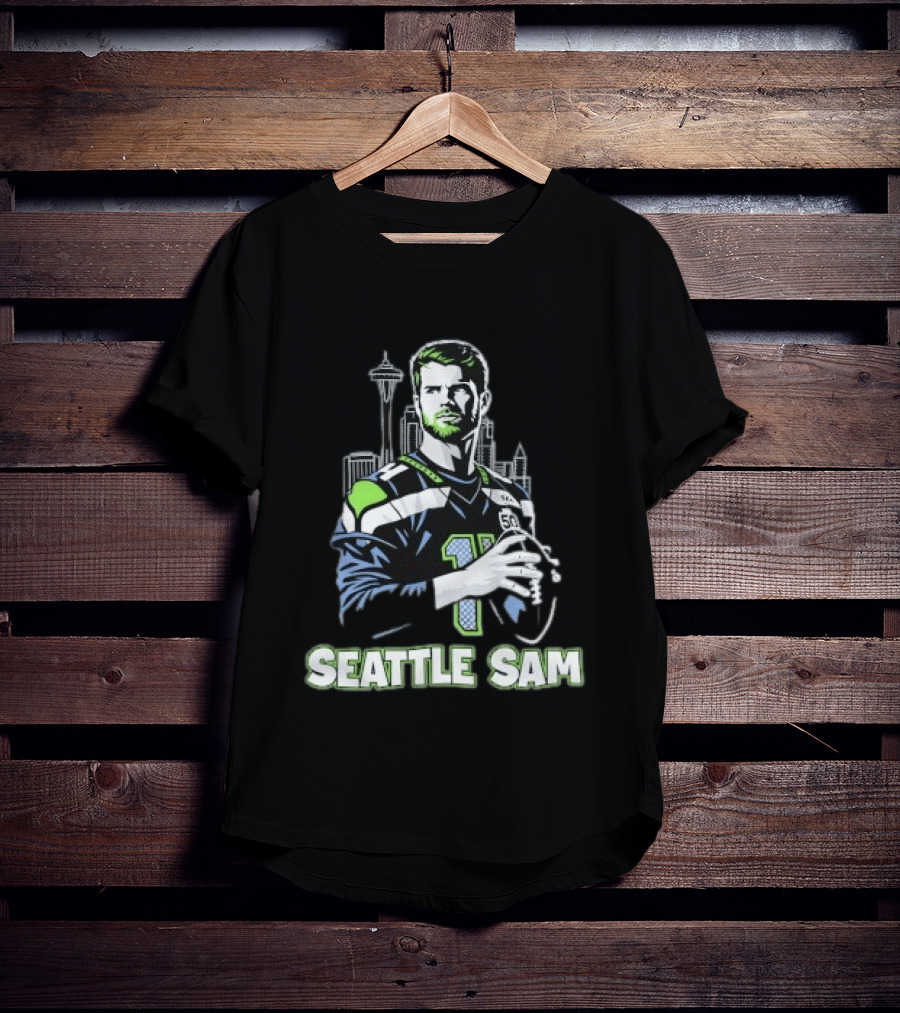 Seattle Sam 11 Football Skyline T-Shirt